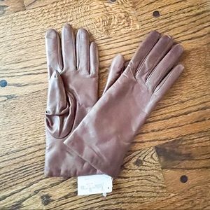 Neiman Marcus leather gloves with cashmere lining. New with tags